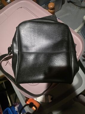 Vintage Black Leather Purse